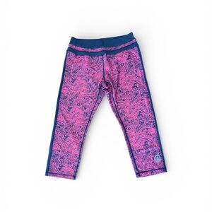 Tracy Negoshian Pink and Blue Paisley Leggings. Size M